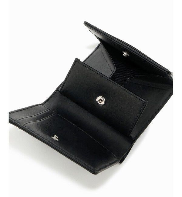 LACOSTE「シルバーブローチ2つ折りレザーミニウォレット」|財布|