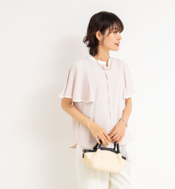 NOLLEY'S sophi「バックサテンフレアスリーブブラウス」|シャツ・ブラウス|