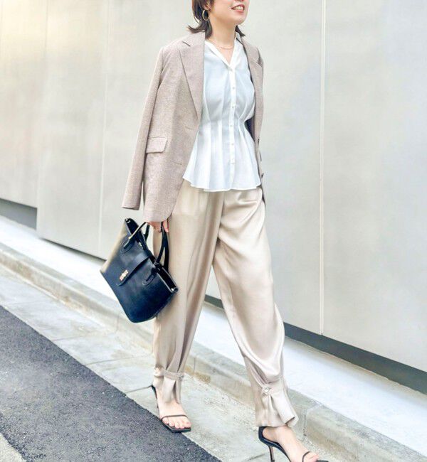 NOLLEY'S「ウォッシャブルパール釦スキッパータックブラウス」|シャツ・ブラウス|