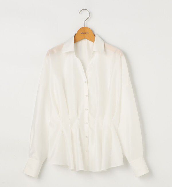 NOLLEY'S「ウォッシャブルパール釦スキッパータックブラウス」|シャツ・ブラウス|