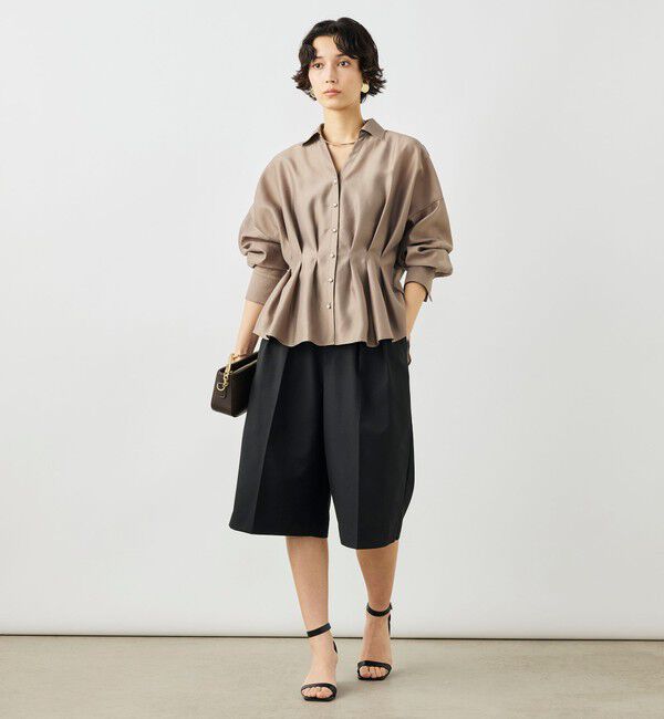 NOLLEY'S「ウォッシャブルパール釦スキッパータックブラウス」|シャツ・ブラウス|