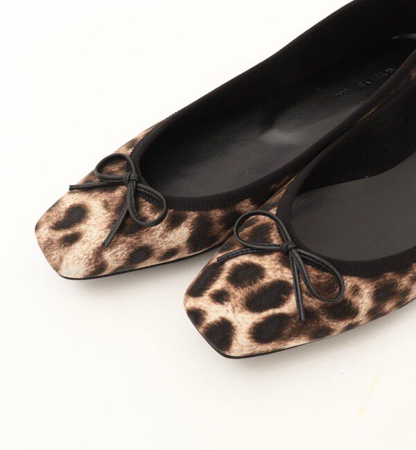 NOLLEY'S「【NOLLEYS/ノーリーズ】スクエアトゥレオパードバレエシューズ」|バレエシューズ|