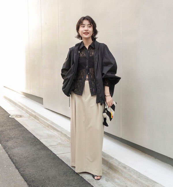 MAQWEL「【MAQWEL/マクウェル】タックロングスカート」|タイト|