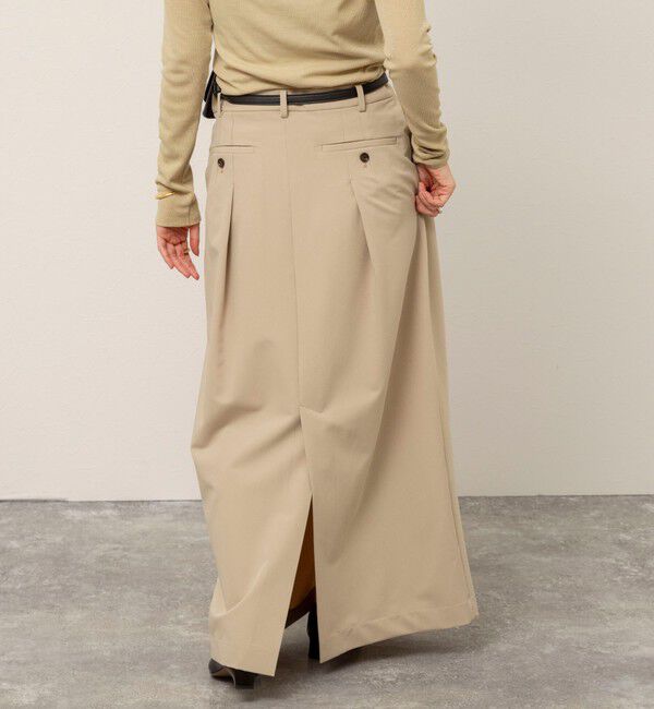 MAQWEL「【MAQWEL/マクウェル】タックロングスカート」|タイト|