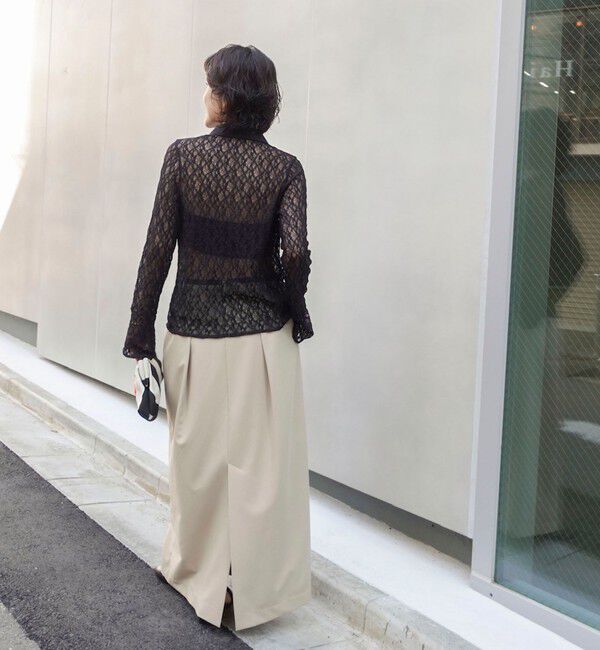 MAQWEL「【MAQWEL/マクウェル】タックロングスカート」|タイト|