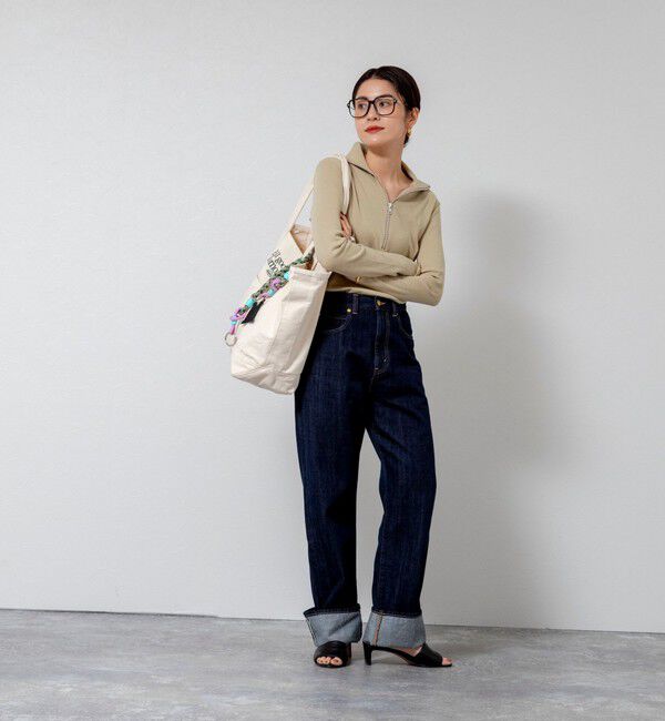 MAQWEL「【MAQWEL/マクウェル】COTTON RIBハーフジッププルオーバー」|Tシャツ・カットソー|