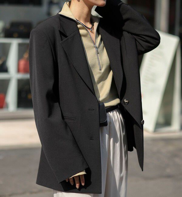 MAQWEL「【MAQWEL/マクウェル】COTTON RIBハーフジッププルオーバー」|Tシャツ・カットソー|