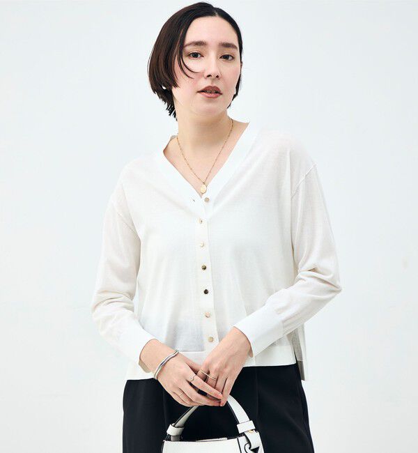 NOLLEY'S「【一部WEB限定カラー】《手洗い可能》エアリータッチゆったりVネックカーディガン」|カーディガン|