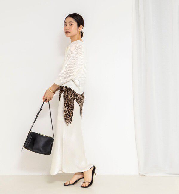 NOLLEY'S「《手洗い可能》メッシュスパンコール6分袖カーディガン」|カーディガン|