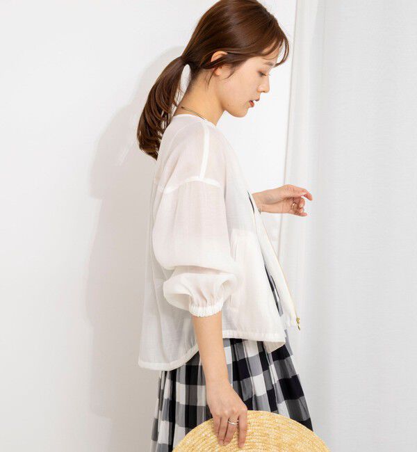 NOLLEY'S「ウォッシャブルシアージップアップブルゾン」|ブルゾン・スタジャン|