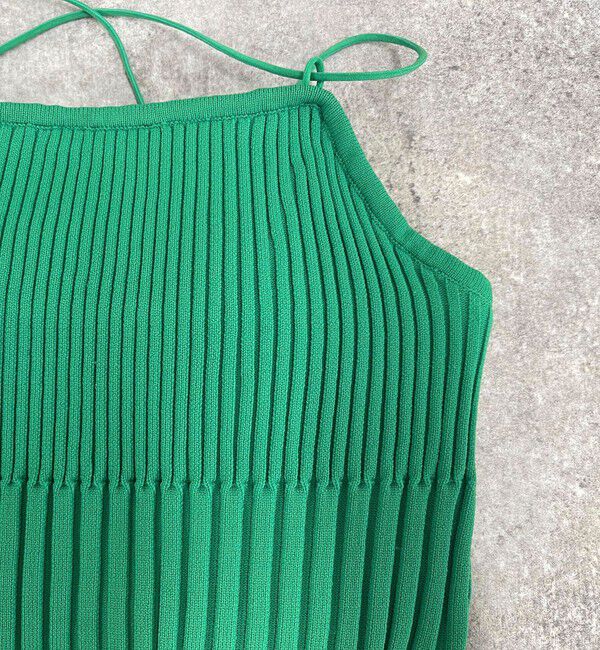 fredy emue「バッククロスカップ付きニットキャミ」|キャミソール|グリーン
