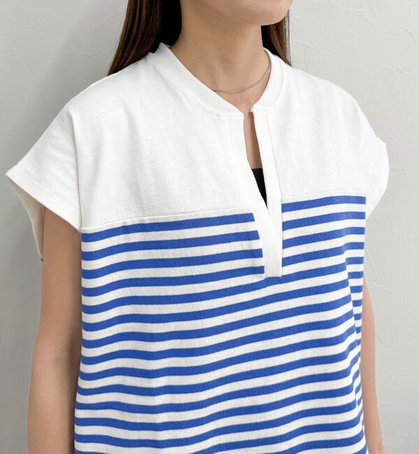 fredy emue「スキッパーフレンチボーダープルオーバーカットソー」|Tシャツ・カットソー|