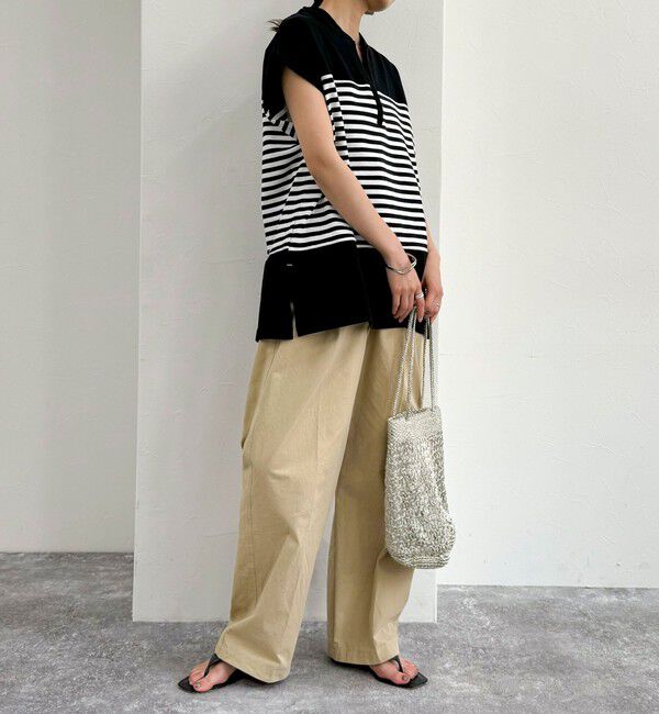 fredy emue「スキッパーフレンチボーダープルオーバーカットソー」|Tシャツ・カットソー|