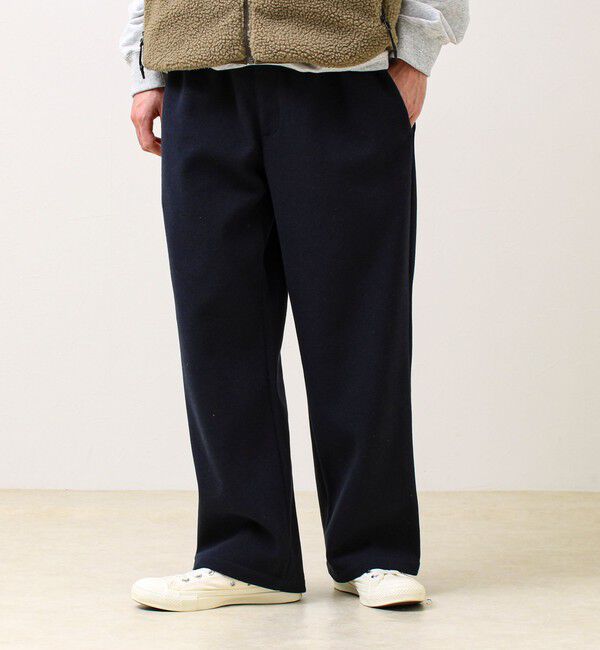GLOSTER「【GOODNESS WEAR】リラックスメルトンパンツ」|チノ|ネイビー