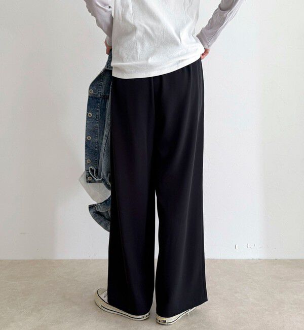 fredy emue「【4サイズ展開/リピーター続出！】とろみツイルストレートイージーパンツ」|チノ|