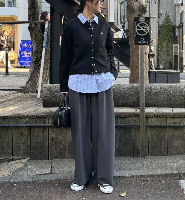 fredy emue「【4サイズ展開/リピーター続出！】とろみツイルストレートイージーパンツ」|チノ|