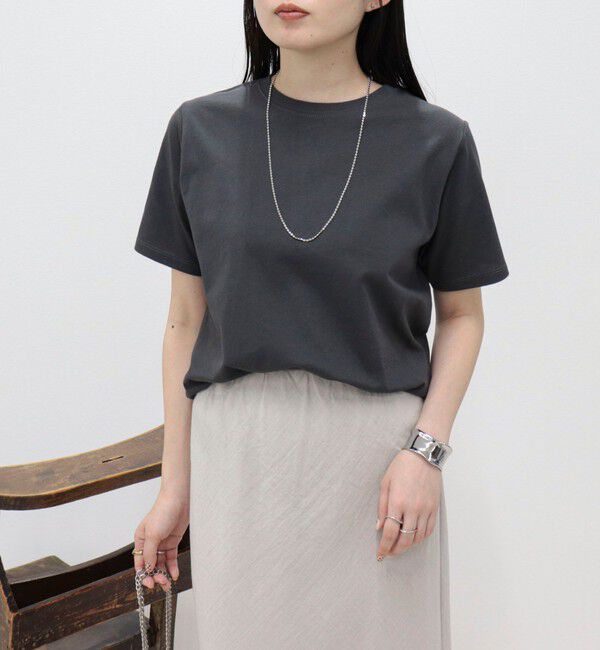 fredy emue「汗ジミ軽減天竺BasicTシャツ」|Tシャツ・カットソー|チャコールグレー