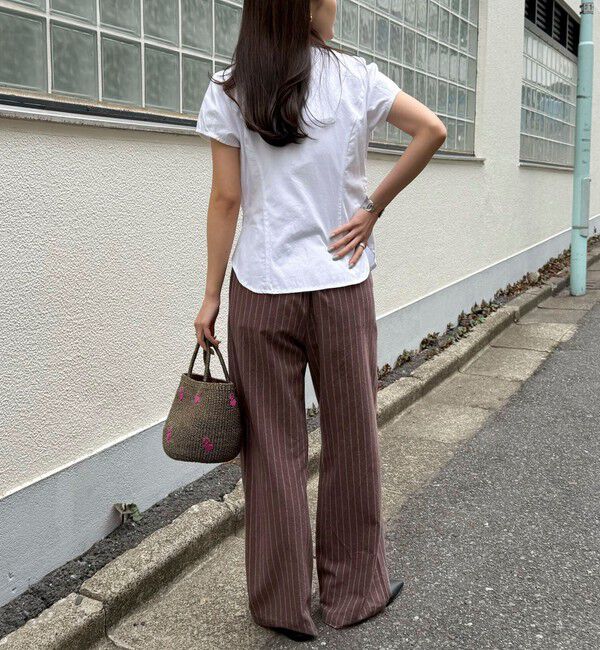 fredy emue「フロントギャザーちび袖ブラウス」|シャツ・ブラウス|