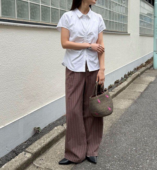 fredy emue「フロントギャザーちび袖ブラウス」|シャツ・ブラウス|