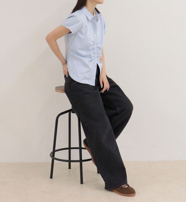 fredy emue「フロントギャザーちび袖ブラウス」|シャツ・ブラウス|