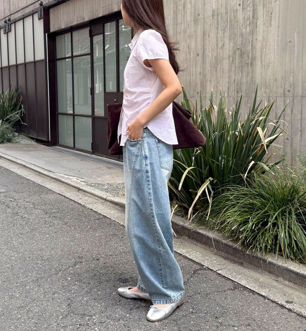 fredy emue「フロントギャザーちび袖ブラウス」|シャツ・ブラウス|