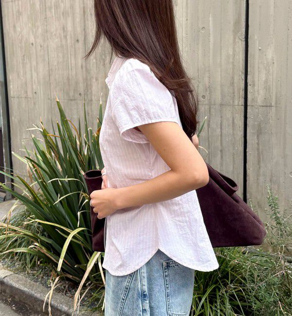 fredy emue「フロントギャザーちび袖ブラウス」|シャツ・ブラウス|