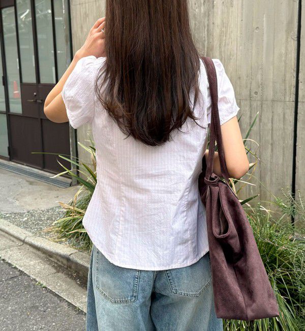 fredy emue「フロントギャザーちび袖ブラウス」|シャツ・ブラウス|