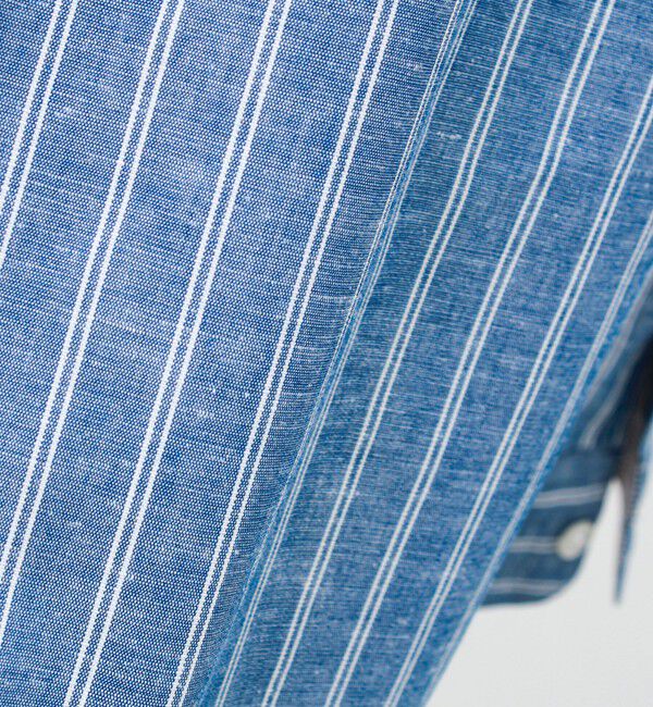 GLOSTER「【フレブル刺繍】七分袖シャツ ストライプ/無地」|シャツ・ブラウス|