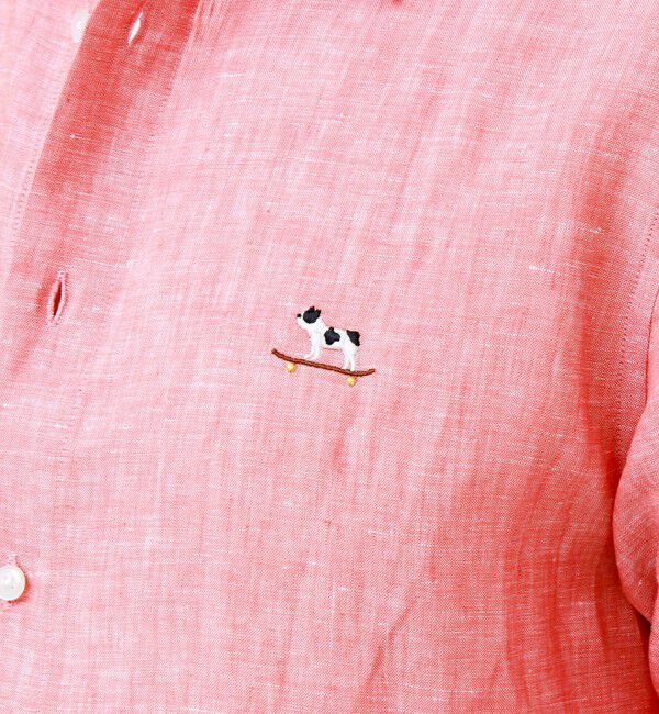 GLOSTER「【フレブル刺繍】七分袖シャツ ストライプ/無地」|シャツ・ブラウス|