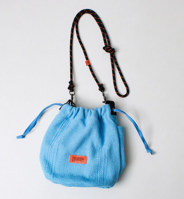 GLOSTER「【UNIVERSAL OVERALL】Summer knit purse」|ショルダー・メッセンジャー|サックス