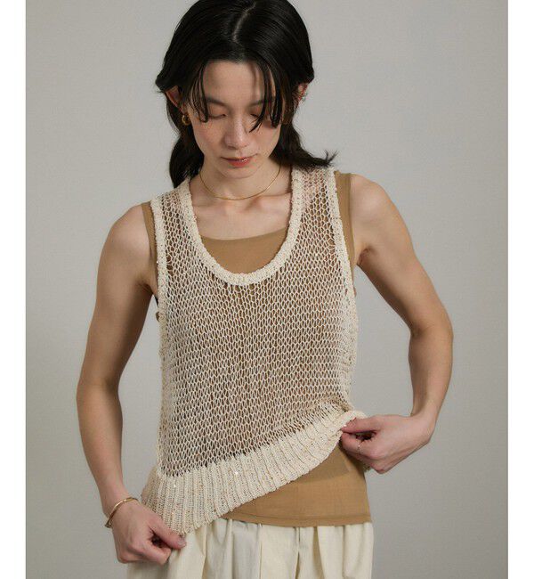 SALON adam et rope'「シアーコントラストカップ付きタンク」|タンクトップ|