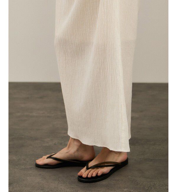 SALON adam et rope'「ヘンプコットンバックVネックワンピース［ドライタッチ・洗える］」|ワンピース|