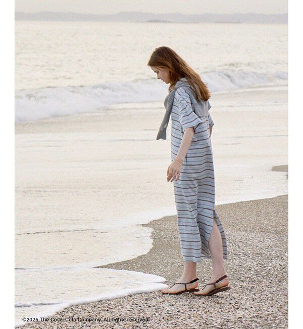 SALON adam et rope'「Coca-Cola マルチボーダーワンピース」|ワンピース|