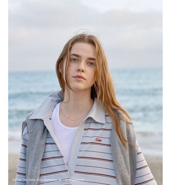 SALON adam et rope'「Coca-Cola マルチボーダーワンピース」|ワンピース|サックス(48)