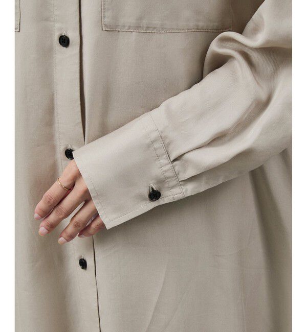 SALON adam et rope'「セルロースウォッシャブルシャツワンピース」|ワンピース|