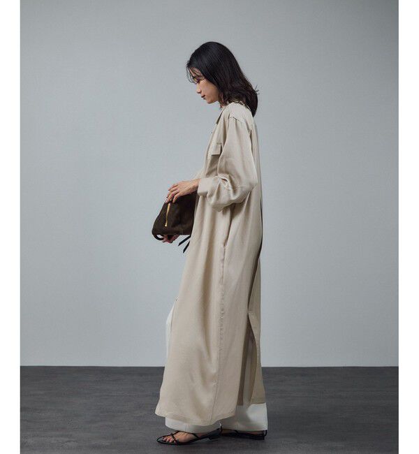 SALON adam et rope'「セルロースウォッシャブルシャツワンピース」|ワンピース|