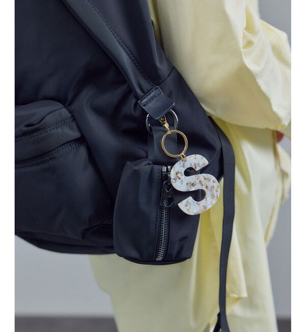 SALON adam et rope'「アルファベットマーブルプレートチャーム」|チャーム・キーホルダー|ホワイト系(14)