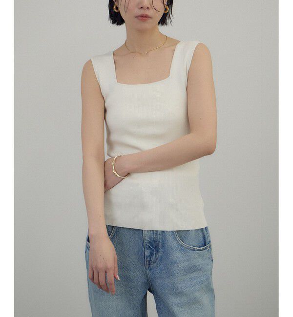 SALON adam et rope'「シルクリブタンクトップ」|タンクトップ|