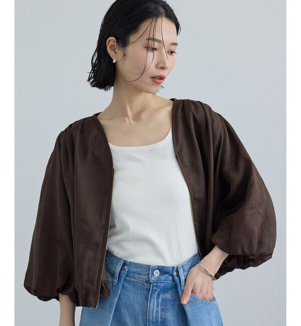 SALON adam et rope'「【WEB限定】ラスターラミーカルゼブルゾン」|ブルゾン・スタジャン|