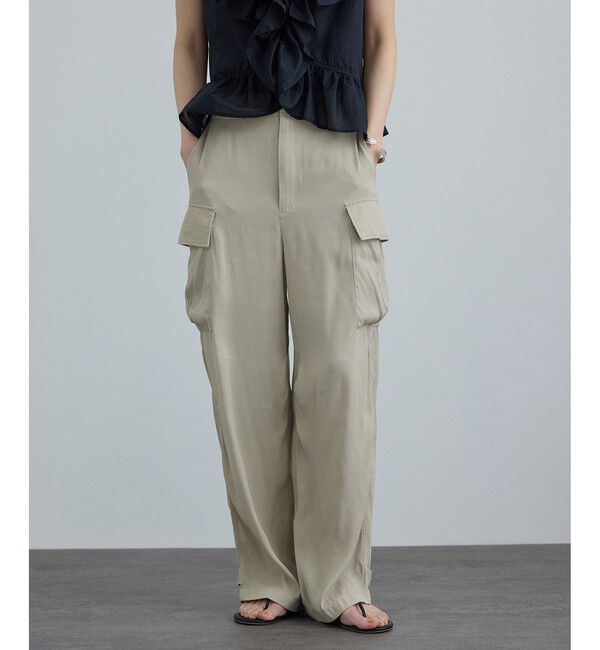 SALON adam et rope'「サテンフェードミリタリーパンツ」|チノ|