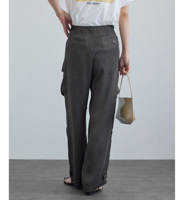 SALON adam et rope'「サテンフェードミリタリーパンツ」|チノ|