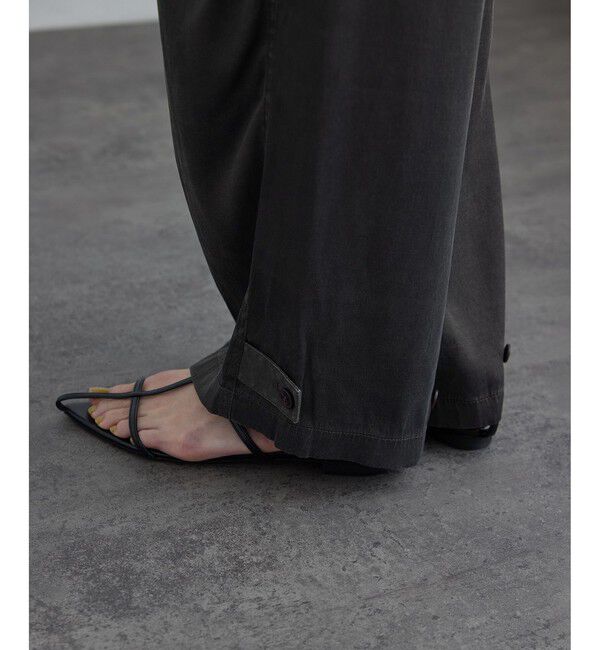 SALON adam et rope'「サテンフェードミリタリーパンツ」|チノ|