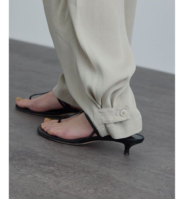 SALON adam et rope'「サテンフェードミリタリーパンツ」|チノ|