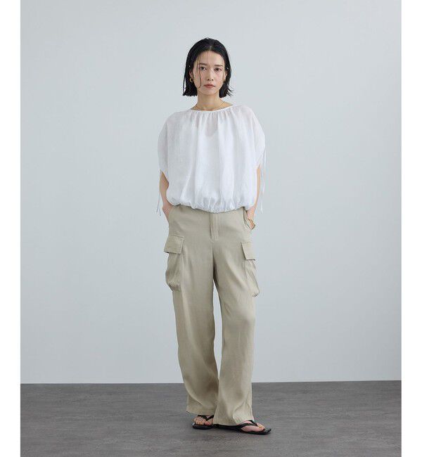 SALON adam et rope'「サテンフェードミリタリーパンツ」|チノ|