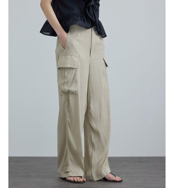 SALON adam et rope'「サテンフェードミリタリーパンツ」|チノ|