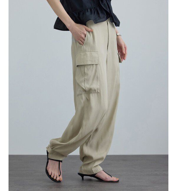 SALON adam et rope'「サテンフェードミリタリーパンツ」|チノ|