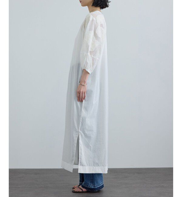 SALON adam et rope'「【WEB限定】ネット刺繍ワンピース」|ワンピース|