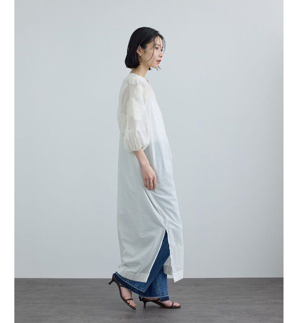 SALON adam et rope'「【WEB限定】ネット刺繍ワンピース」|ワンピース|