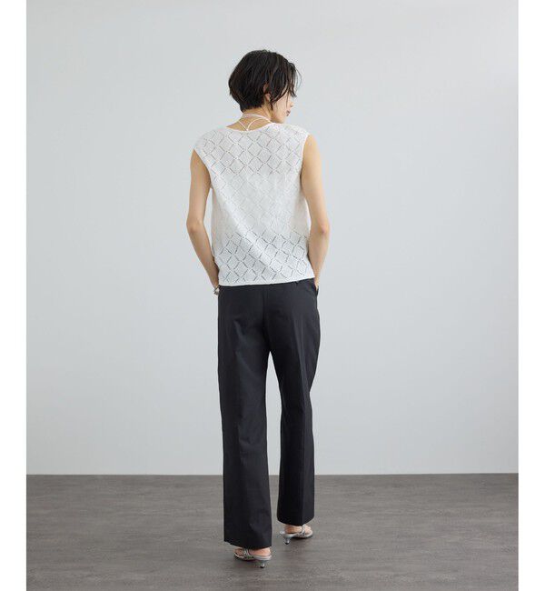 SALON adam et rope'「コットンライクスタイルアップパンツ 2」|チノ|