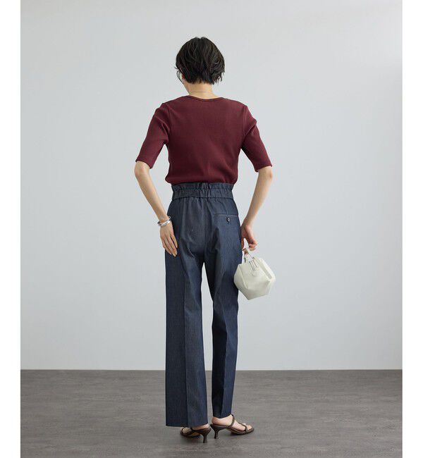 SALON adam et rope'「コットンライクスタイルアップパンツ 2」|チノ|